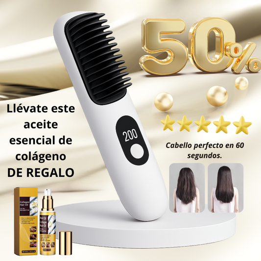 ¡Peina tu confianza al instante! Peine alisador inalambrico +REGALO  aceite esencial colágeno